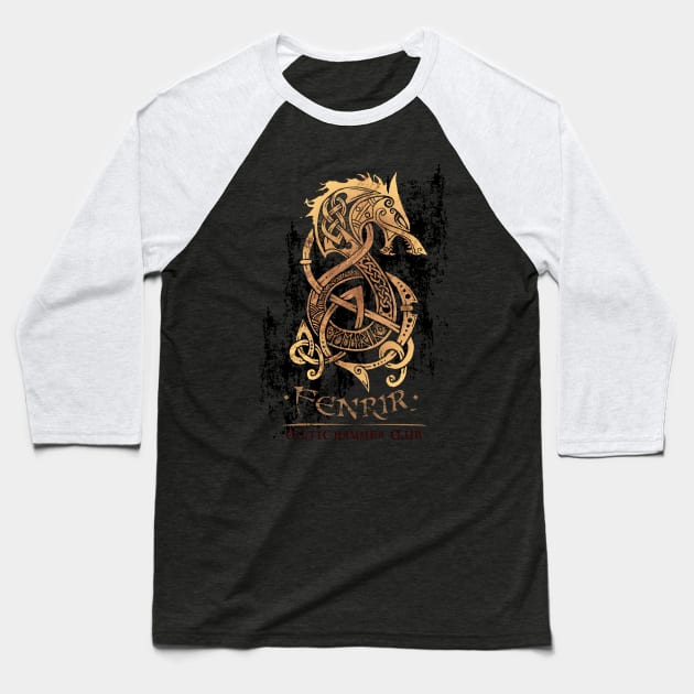 Fenrir: The Monster Wolf of Norse Mythology Baseball T-Shirt by celtichammerclub